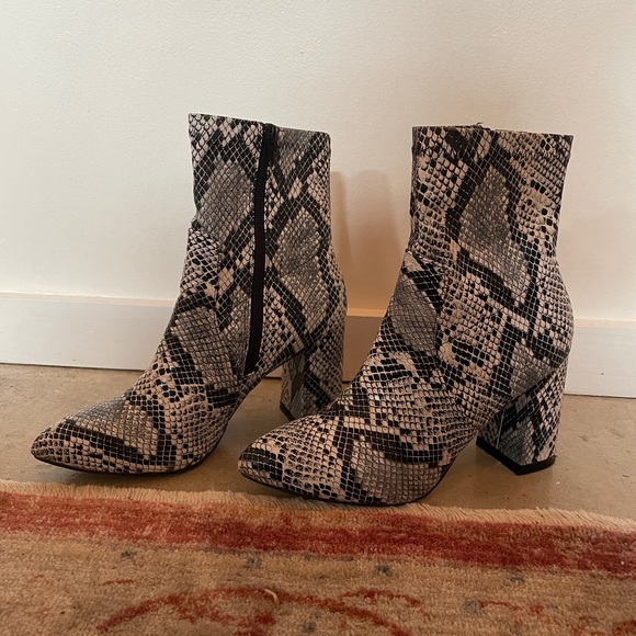 Public Desire Snakeskin Boots - Picture 2 of 4